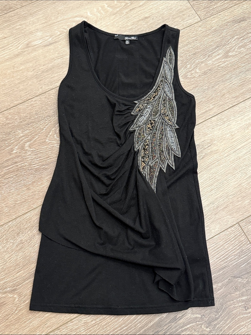 Miss Me Black Scoop Neck Sleeveless Top
